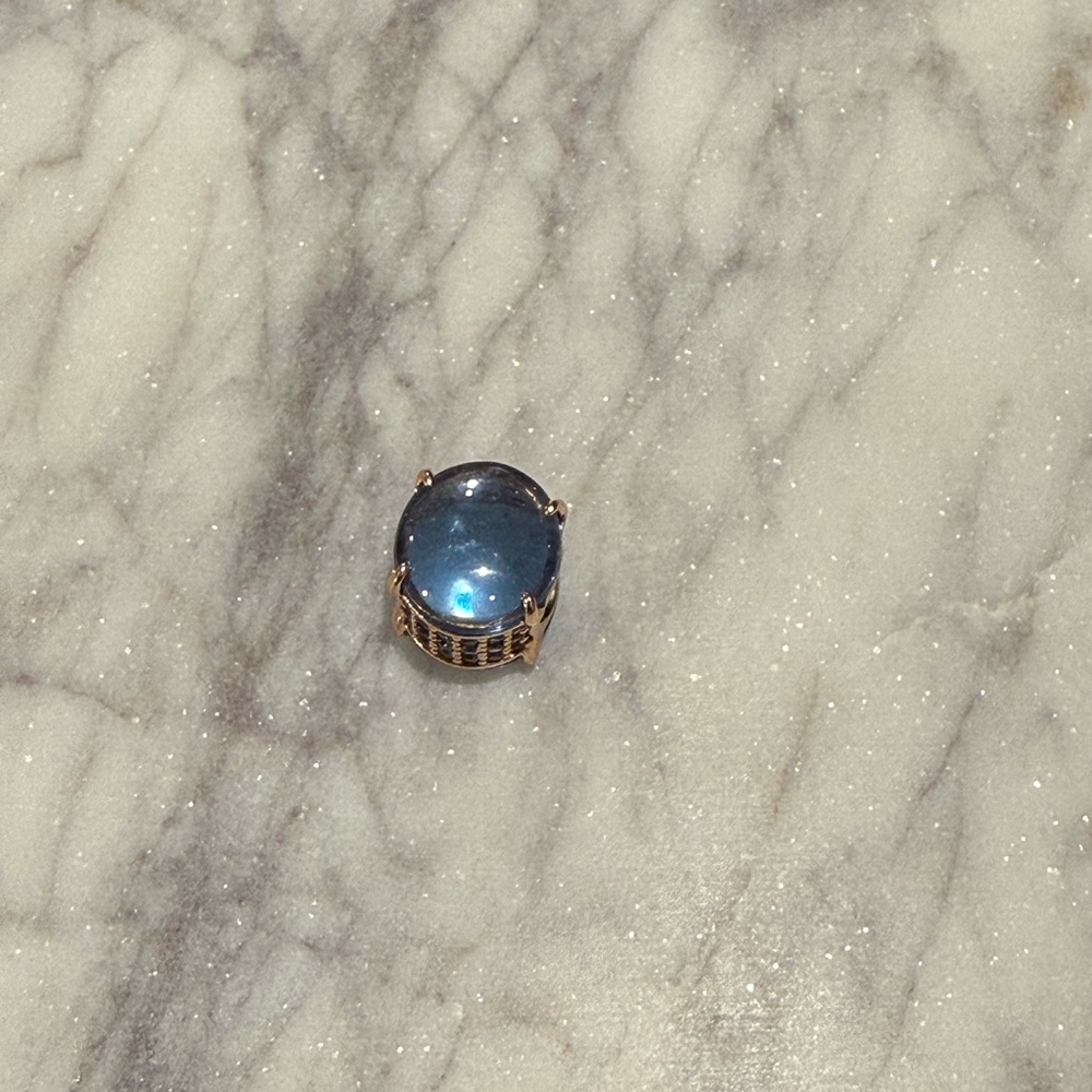Pandora blue and rose gold cabochon charm